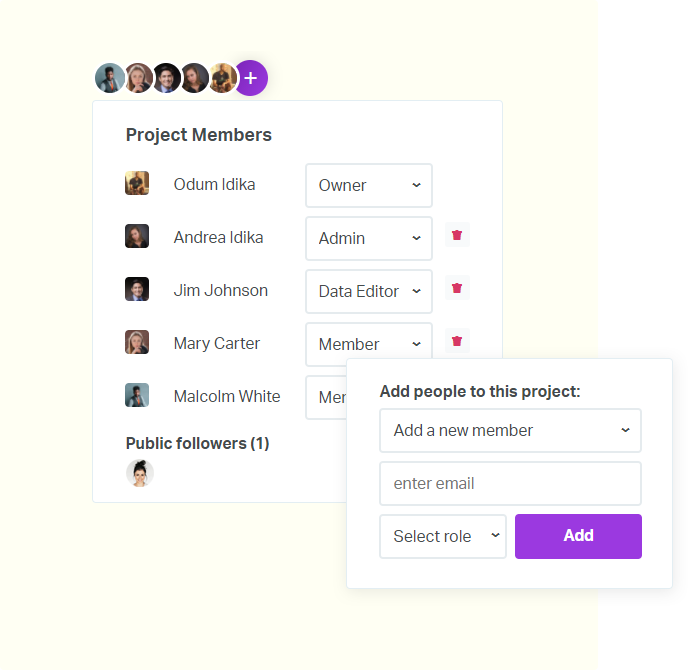 Control data access with member roles